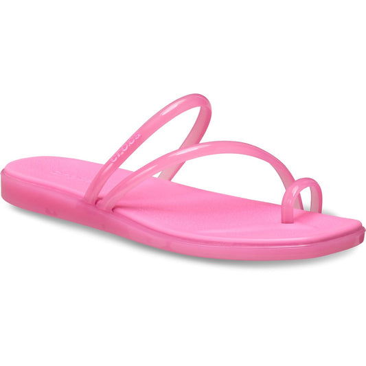 Crocs Miami Jelly Toe Loop Womens Pink Lemonade Sandal