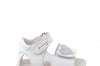 Primigi Baby Silver Heart Girls White Barefoot Sandal