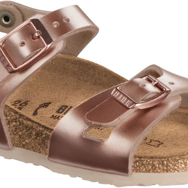 Birkenstock Rio Kids Girls Metallic Copper Sandal