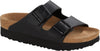 Birkenstock Arizona Narrow Footbed Grooved Platform Womens Black Sandal