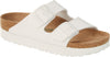 Birkenstock Arizona Narrow Footbed Grooved Platform Womens White Sandal