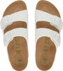 Birkenstock Arizona Narrow Footbed Grooved Platform Womens White Sandal