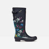 Joules Floral Bee Womens Navy Welly Waterproof Boot