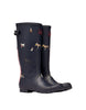 Joules Dogs Womens Navy Welly Waterproof Boot