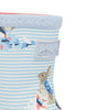 Joules Floral Stripe Peter Rabbit Girls Blue Welly Waterproof Boot