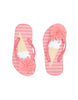 Joules Ice Cream Girls Pink Pompom Flip Flop Sandal