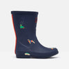 Joules Rain Dogs Girls Navy Welly Waterproof Boot