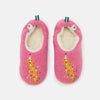 Joules Party Leopard Slippet Girls Pink Fluffy Slipper