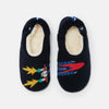Joules Rocket Slippet Boys Navy Fluffy Slipper