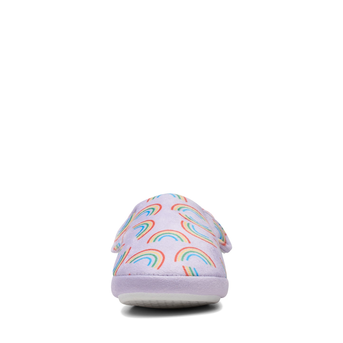 Clarks Fluffy Snug Girls Lilac Rainbow Slipper