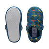 Clarks Fluffy Snug Boys Dark Blue Dinosaur Slipper
