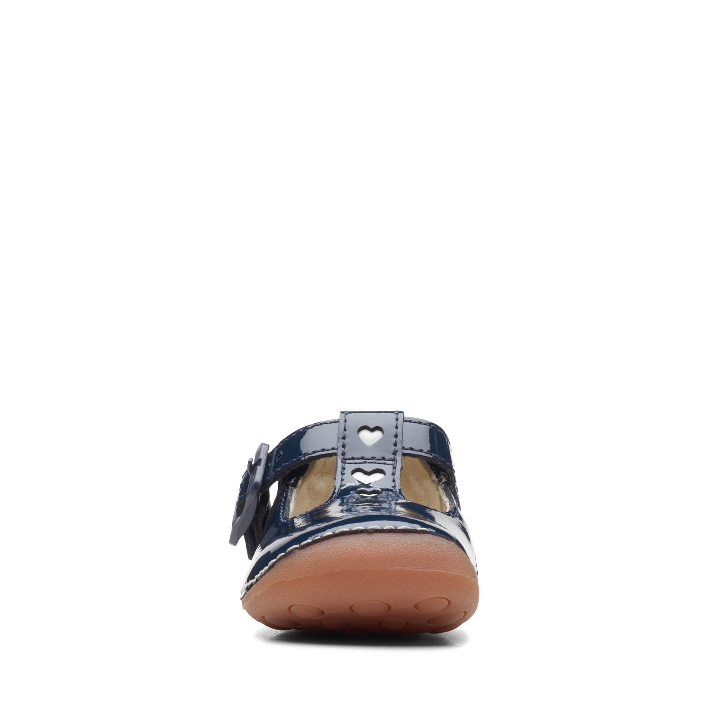 Clarks Tiny Beat Infant Girls Navy T-Bar Shoe