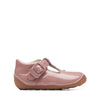 Clarks Tiny Beat Infant Girls Dusty Pink T-Bar Shoe