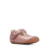 Clarks Tiny Beat Infant Girls Dusty Pink T-Bar Shoe