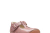 Clarks Tiny Beat Infant Girls Dusty Pink T-Bar Shoe