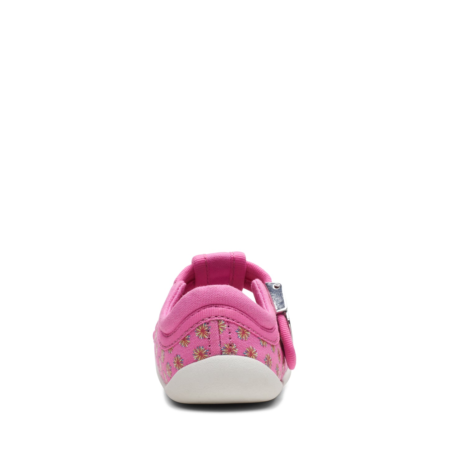Clarks Roamer Sun T Girls Pink Firework Canvas T-Bar Shoe