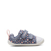 Clarks Roamer Craft T Girls Denim Heart Canvas Shoe