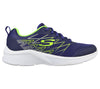 Skechers Microspec Quick Sprint Boys Navy-Lime Trainer