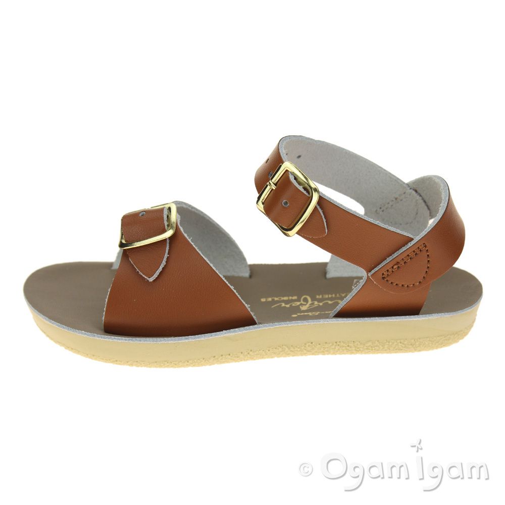 Salt-Water Surfer Boys Girls Tan Sandal