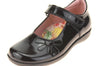 Petasil Bonnie Girls Black Patent School Shoe