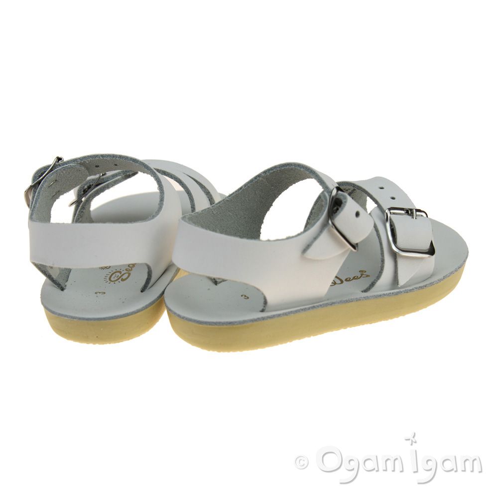 Salt-Water Seawee Girls White Sandal