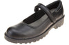 Geox Casey Girls Black School Shoe