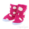 Joules Padabout Girls Raspberry Rose Spot Slipper