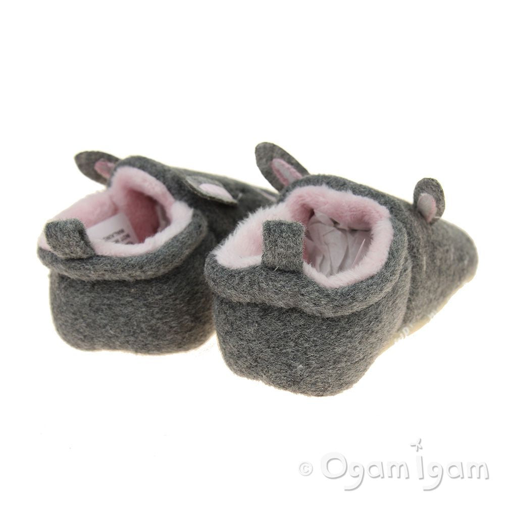 Chipmunks Lottie Girls Grey Slipper