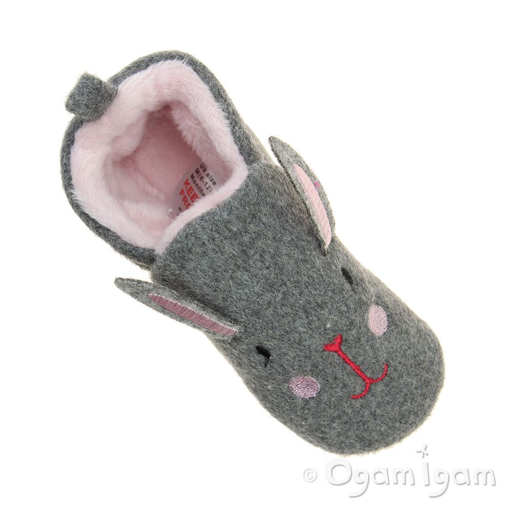 Chipmunks Lottie Girls Grey Slipper