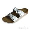 Birkenstock Arizona Kids Girls Silver Sandal