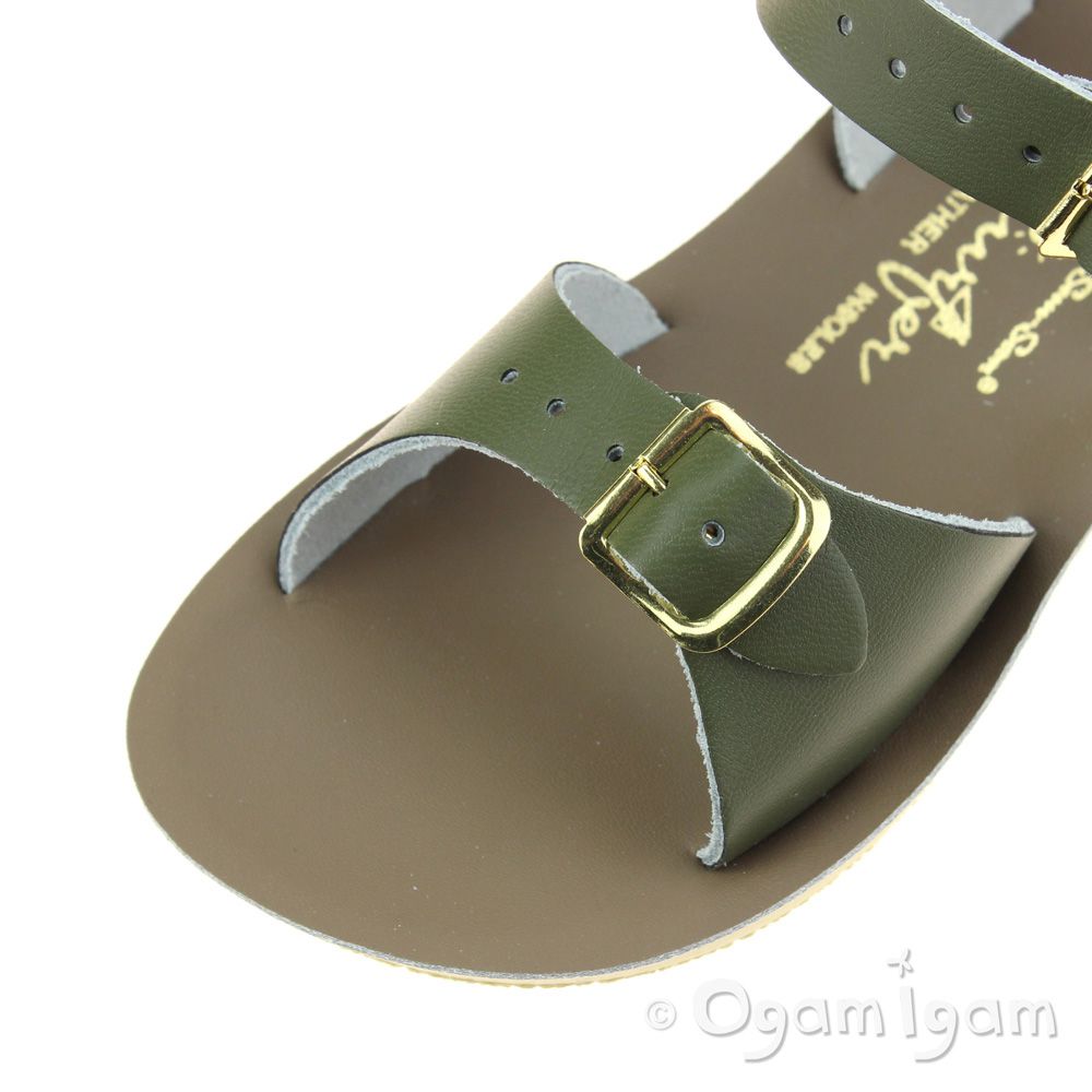 Salt-Water Surfer Boys Girls Olive Green Waterfriendly Sandal