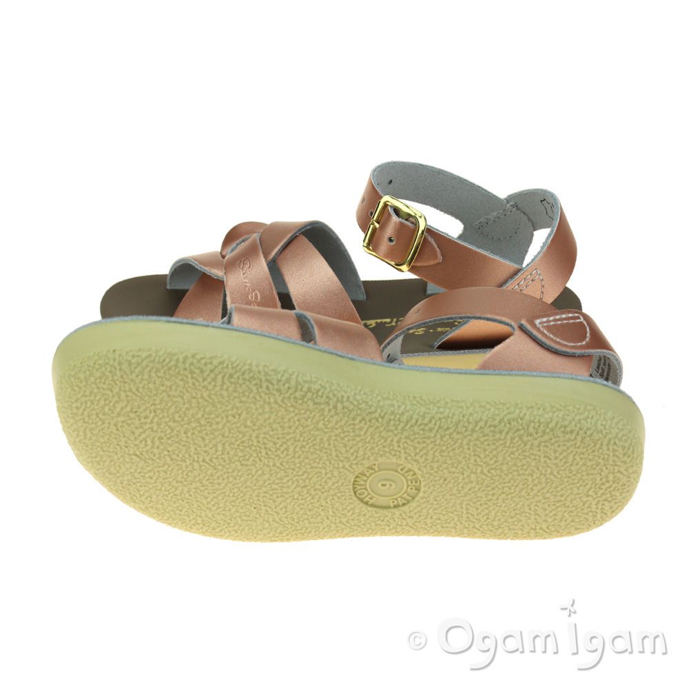 Salt-Water Swimmer Girls Rose Gold Waterfriendly Sandal