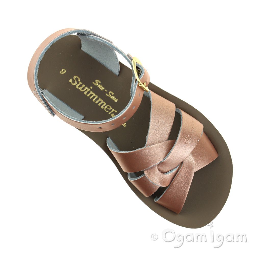 Salt-Water Swimmer Girls Rose Gold Waterfriendly Sandal