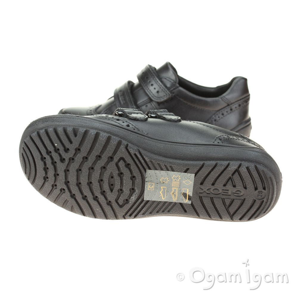 Geox Hadriel Girls Black School Shoe