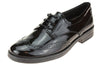 Geox Agata Brogue Girls Black Patent School Shoe