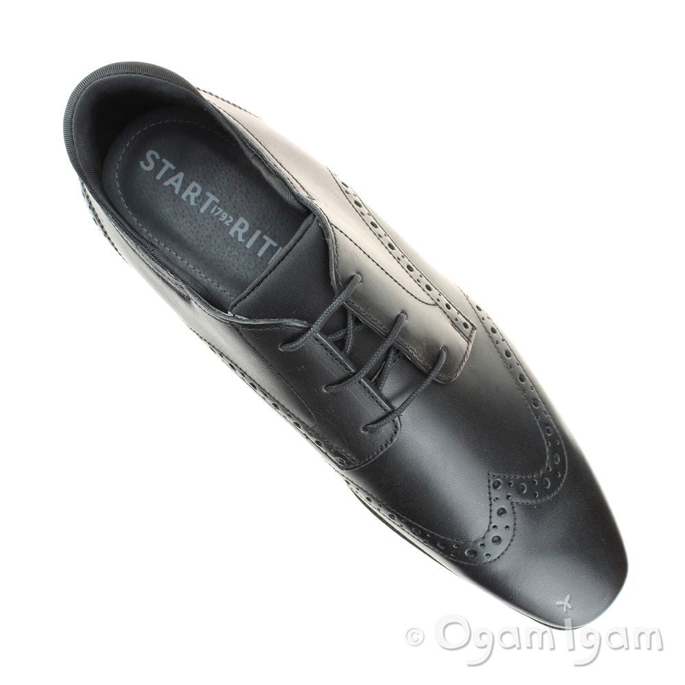 Start-rite Tailor Boys Black School Shoe