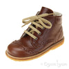 Angulus Wool Lined Lace Up Boot Girls Boys Brown Boot