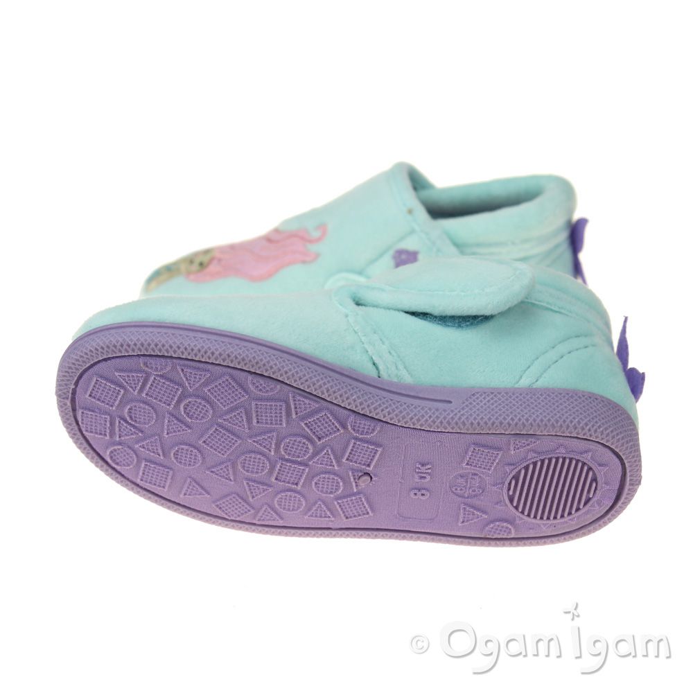 Chipmunks Maisie Girls Turquoise Slipper
