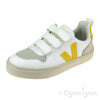 Veja V-10 Velcro Boys Girls White Tonic Trainer