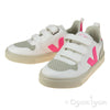 Veja V10 Velcro Girls White Sari Sneaker Shoe