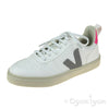 Veja V-10 Lace Girls White Oxford Grey Sari Sneaker Shoe