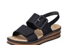 Rieker 6295000 Womens Black Buckle Sandal