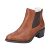 Rieker 7017122 Womens Brown Warm Lined Heeled Ankle Boot
