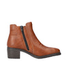 Rieker 7017122 Womens Brown Warm Lined Heeled Ankle Boot