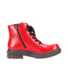Rieker 7854033 Womens Red Patent Lace Ankle Boot