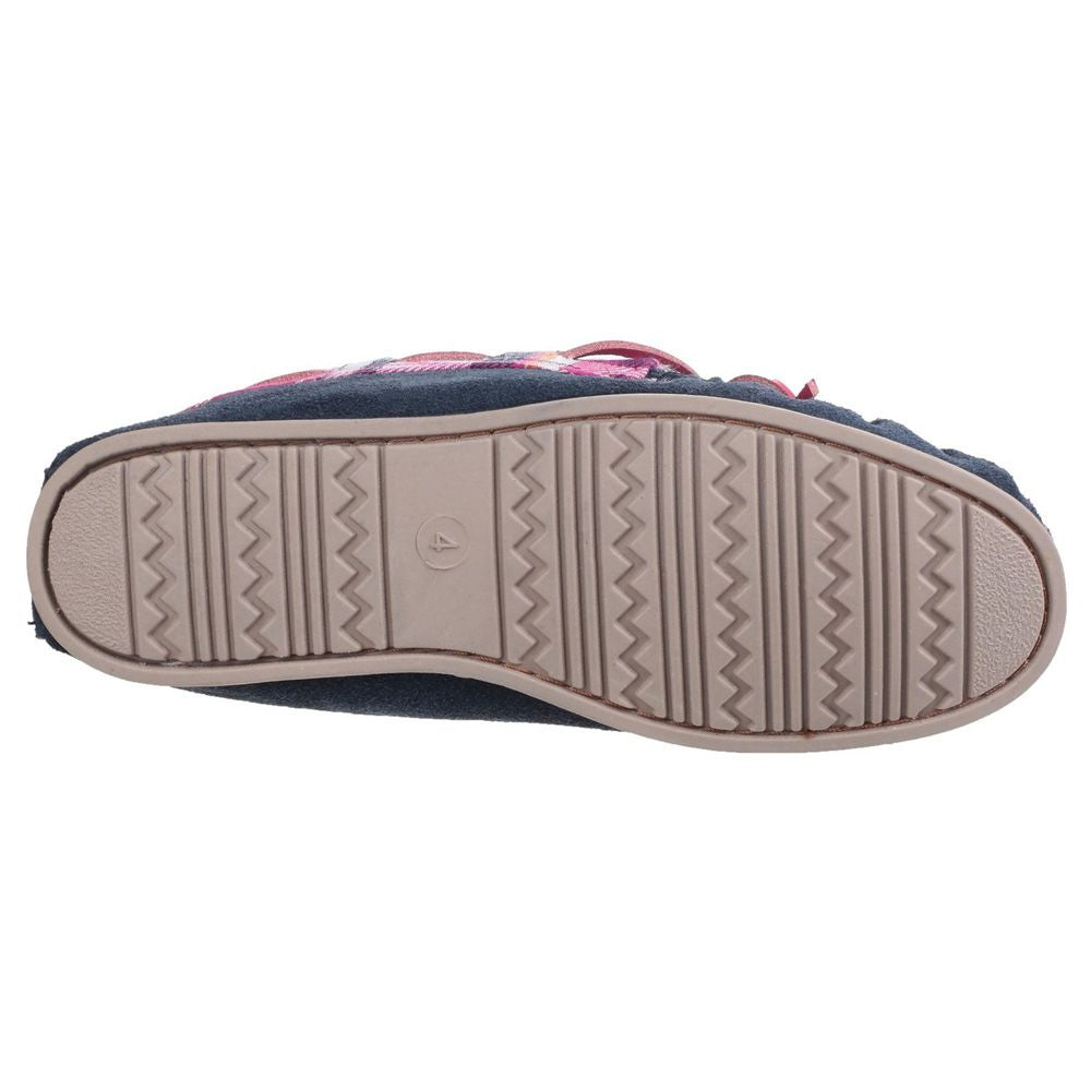 Cotswold Kilkenny Womens Navy Leather Slipper