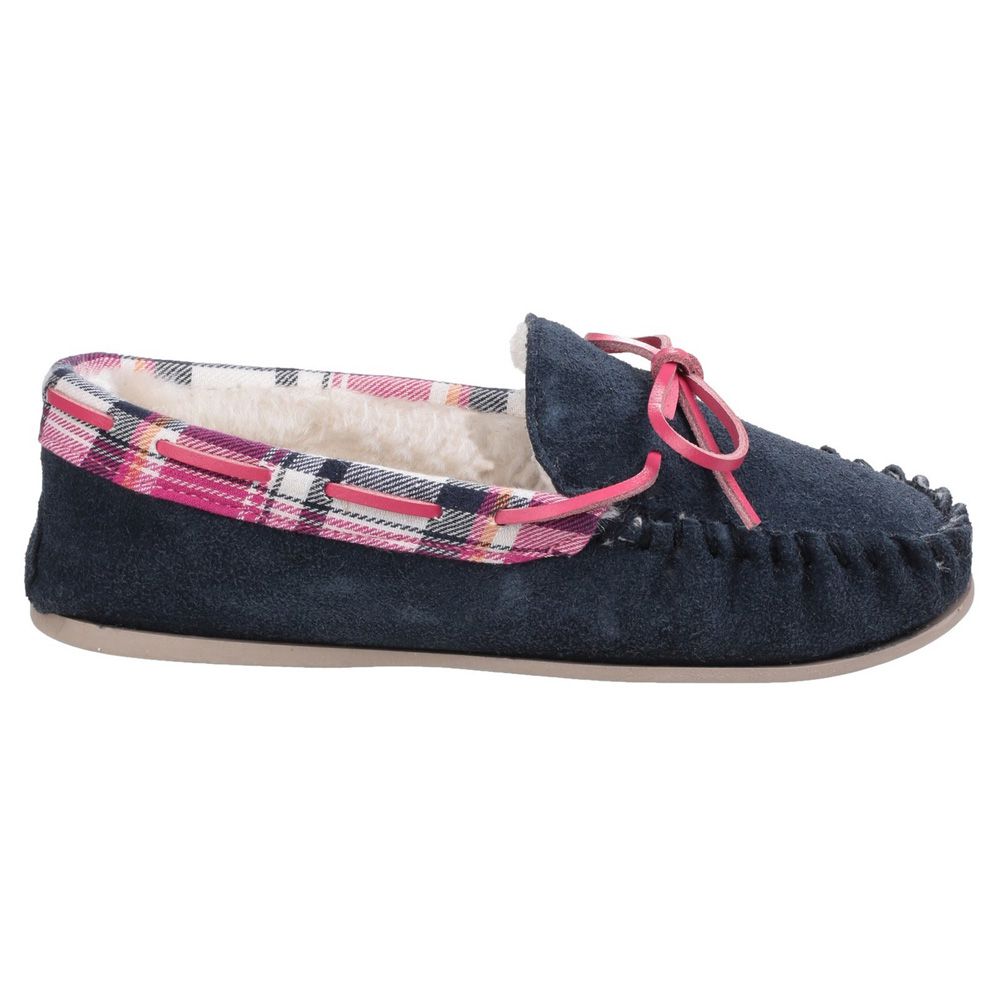 Cotswold Kilkenny Womens Navy Leather Slipper