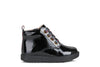 Geox Hynde Girls Black Patent Boots