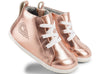 Bobux Alley Oop Girls Infants Rose Gold Lace Boot