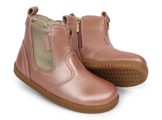 Bobux Jodhpur Girls Rose Gold Chelsea Boot